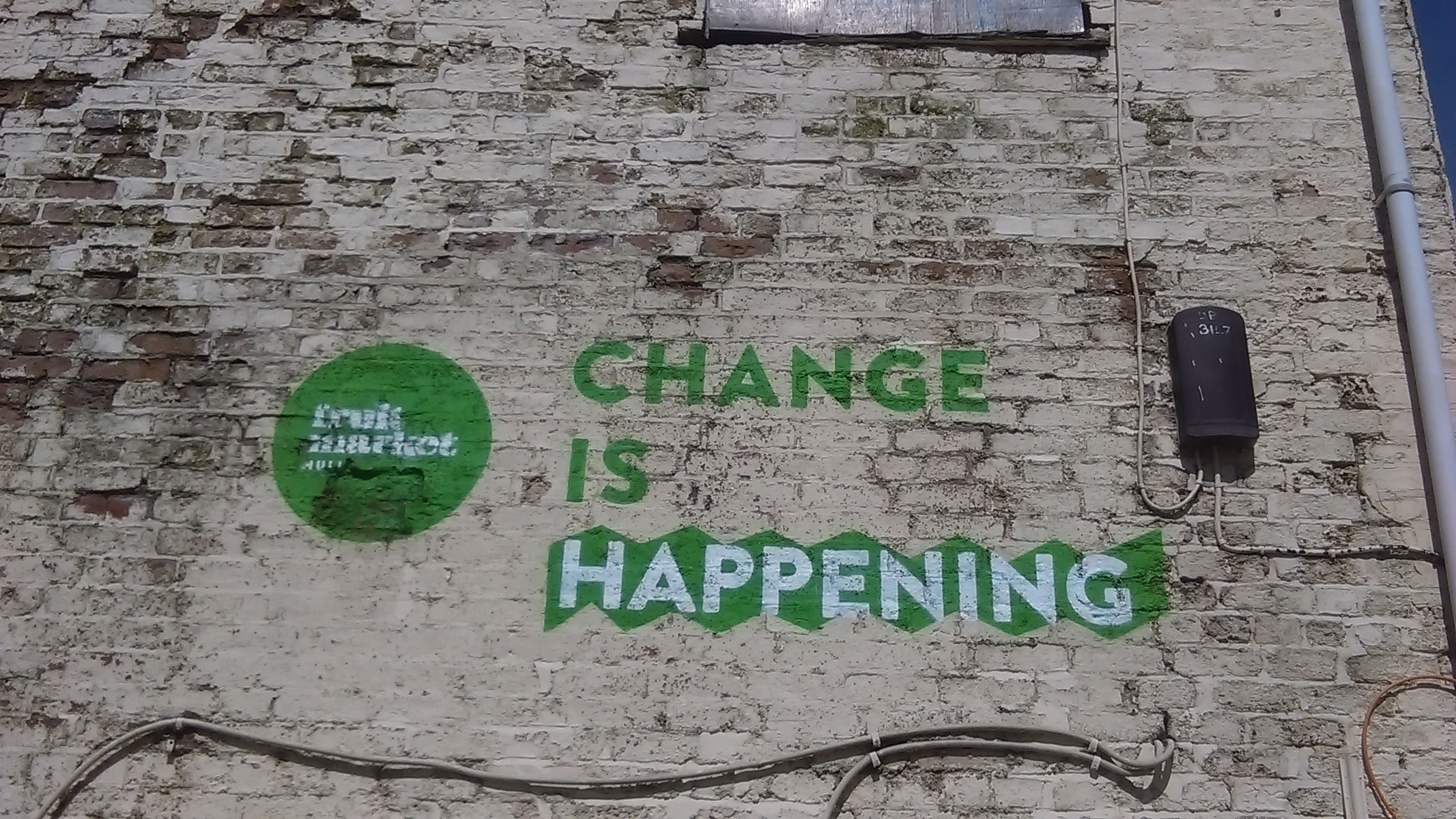 change is happening on wall